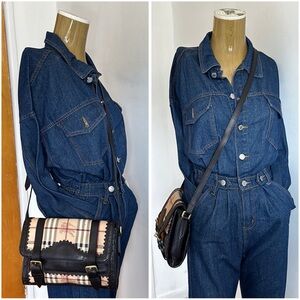 Burberry Doyle Brogues Haymarket Coated Canvas Bag